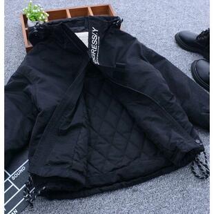 男童二棉外套中大童夹棉上衣男孩轻薄棉服儿童风衣帅气炸街春秋款