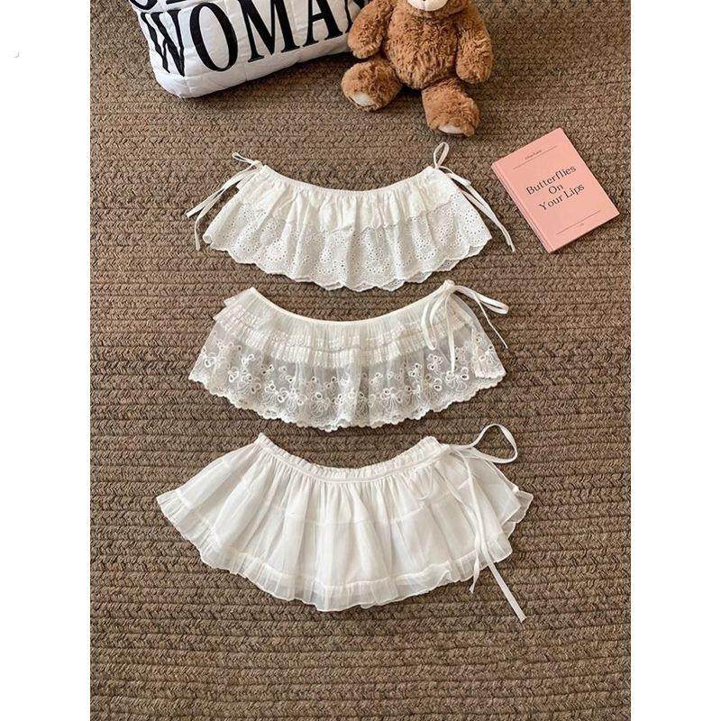 叠穿小裙帘设计师款屁帘时尚百搭屁帘裙边屁帘腰封屁帘网纱半裙