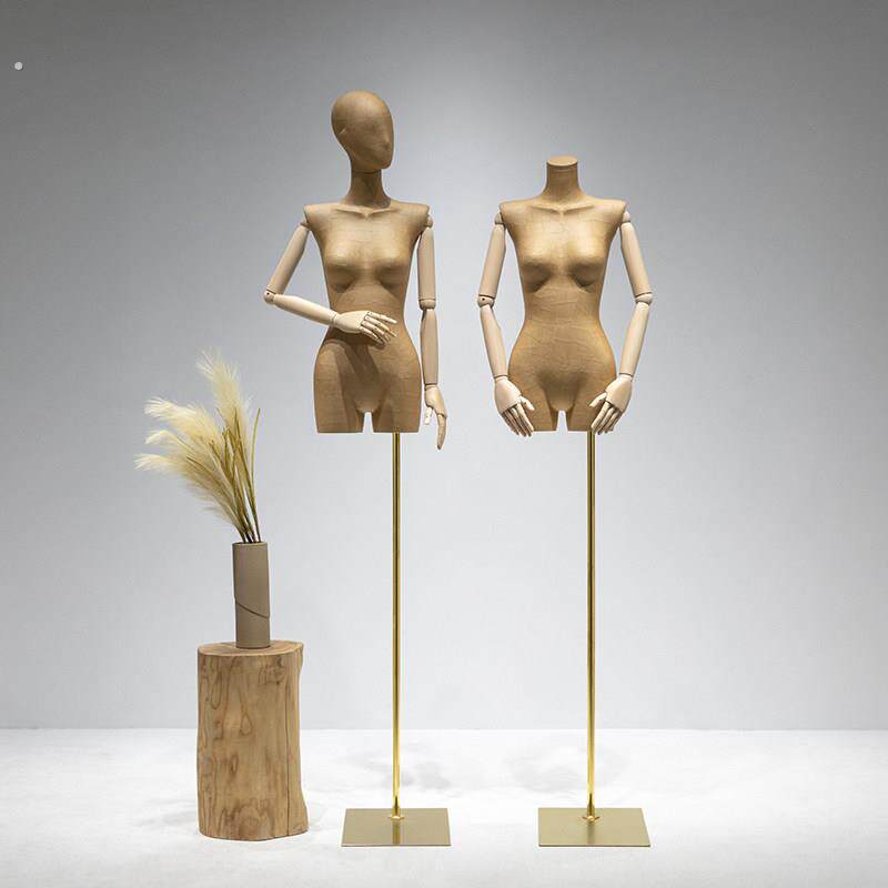 服装店韩版少女牛皮纸人体模特道具女装半身橱窗假人偶全身展示架