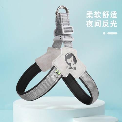 狗套头脖套夏季中型犬小型犬泰迪狗防脱防咬狗狗背心式遛狗牵引绳