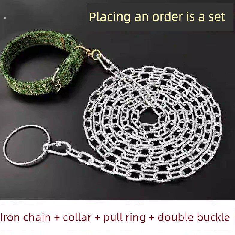 防咬狗皮带加长5米狗皮带狗狗炼条狗狗项圈铁炼狗狗皮带狗狗皮带