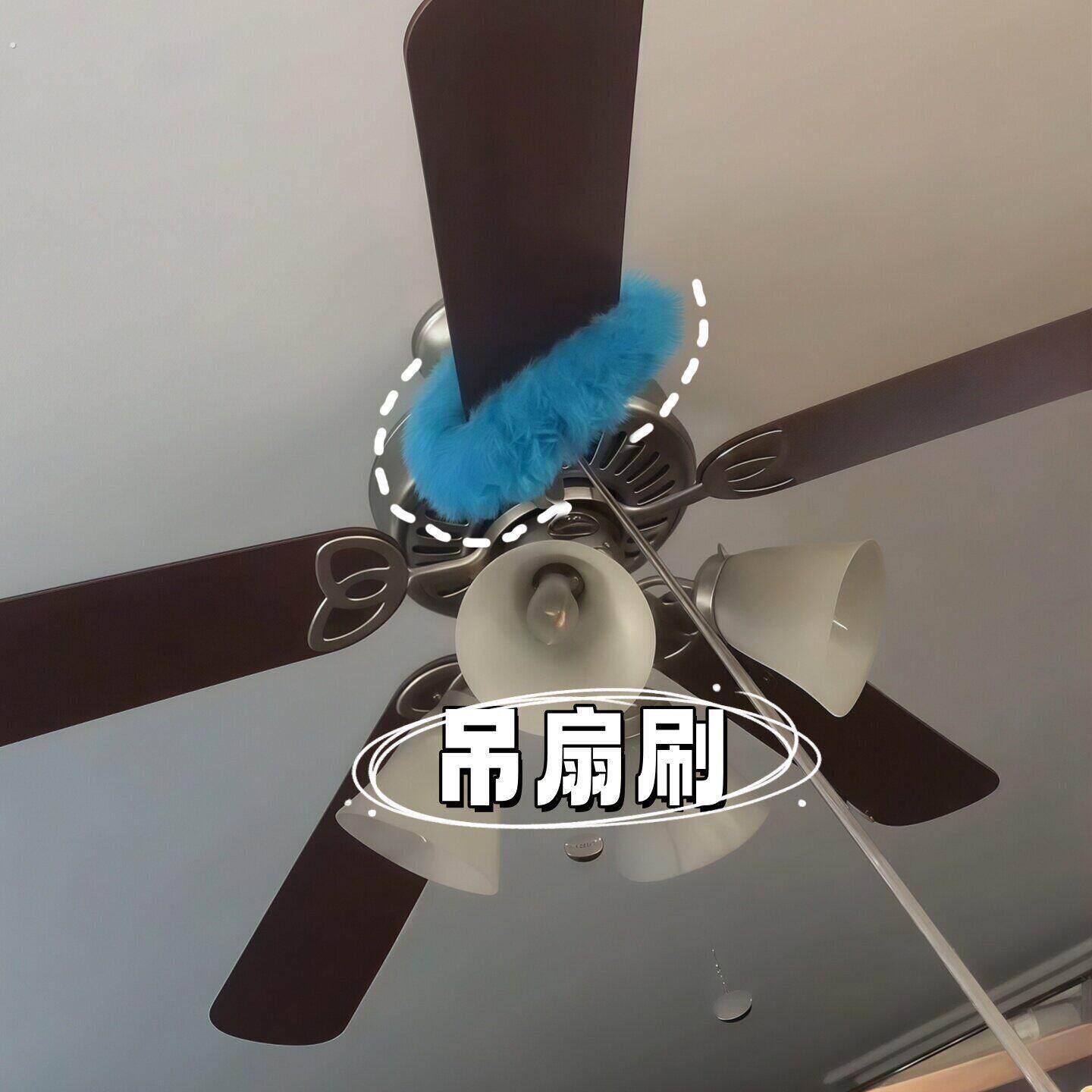 鸡毛撢子除尘扫灰家用可伸缩加长吊扇长柄不掉毛清洁刷屋顶灰尘掸
