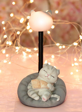 可爱创意猫咪小夜灯摆件男生女生家居桌面装饰学生儿童生日礼物