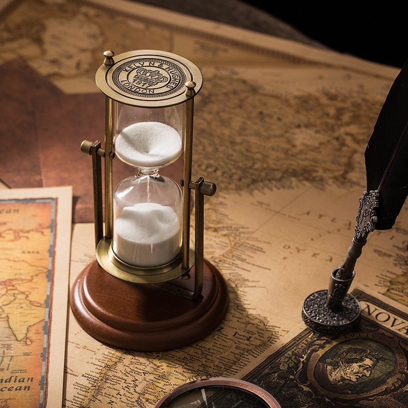 沙漏计时器创意金属摆件生日礼物复古书房客厅家居装饰生日礼物,家居饰品,装饰摆件,淘宝优惠券,粉丝福利购,淘宝优惠卷