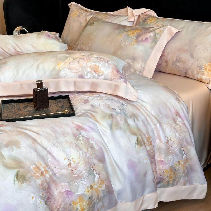 50支夏季凉感天丝四件套轻奢高级感主卧室莱赛尔被套床单床上用品,床上用品,床品套件/四件套/多件套,淘宝优惠券,粉丝福利购,淘宝优惠卷