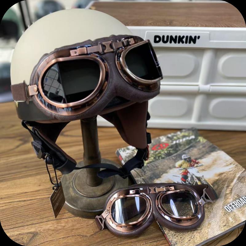 复古二战风格骑士护目镜沙漠探险城市通勤男女通用飞行员风格风镜