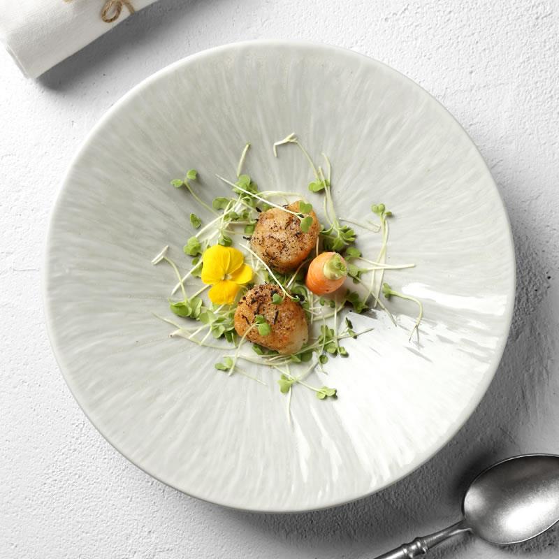 Dxc陶瓷盘子斯堪的纳维亚盘子简单家用帽子型创意面食盘子个性化