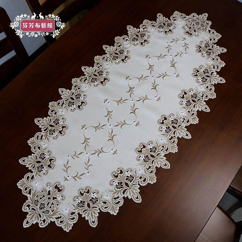 刺绣镂空桌布欧式田园现代简约新中式餐桌布艺桌垫茶几巾盖巾桌旗,居家布艺,桌布,淘宝优惠券,粉丝福利购,淘宝优惠卷