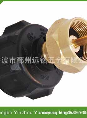 黑色手轮QCC充气接头户外气罐转换连接头长扁气罐转换连热销北美