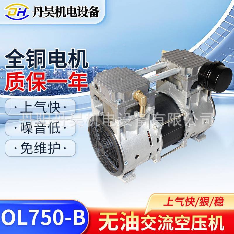 丹昊机电OL750-B无油压缩机头制氧机10L气源泵新款空压机大流量泵