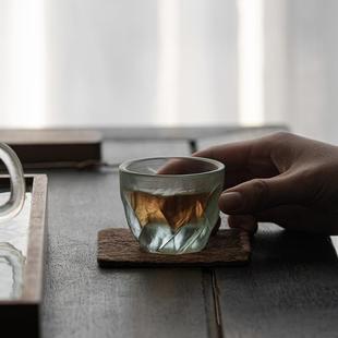 冰冻烧琉璃主人杯纯手工加厚耐热功夫茶具茶杯水晶玻璃单杯品茗杯