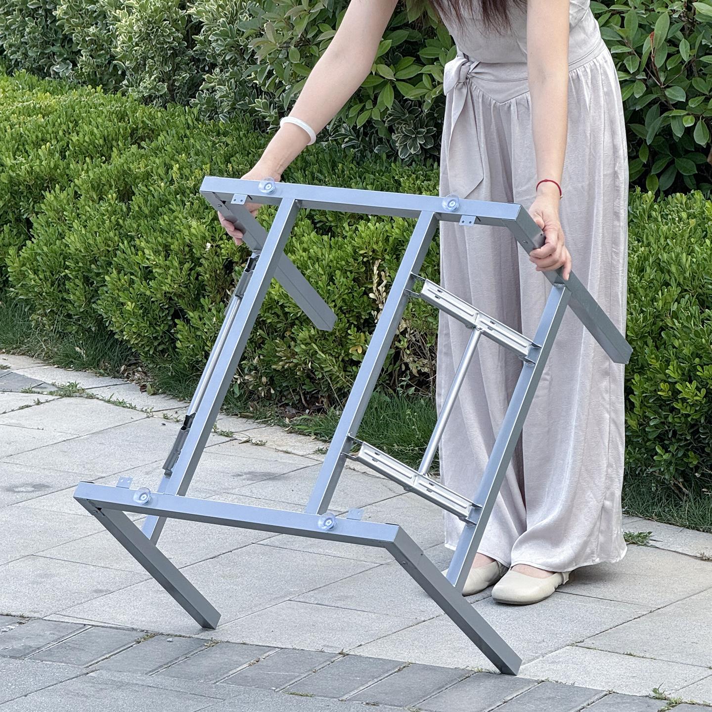 折叠桌子腿带吸盘 茶几支架 可折叠桌架子 饭桌腿支架 玻璃桌腿