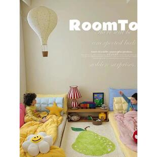 韩国风格的儿童房间手工织物热气球吊坠家庭装饰气球吊坠灯罩气氛