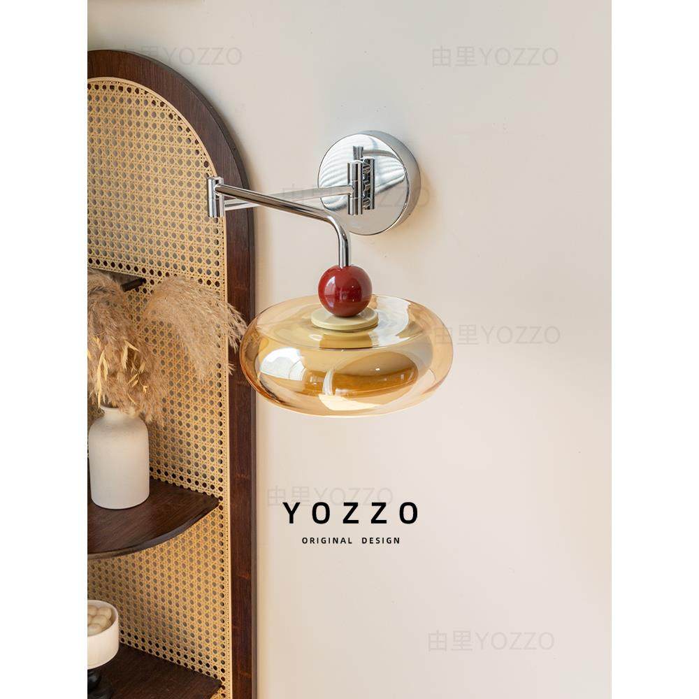 由里卧室床头壁灯摇臂壁灯客厅背景墙灯具法式中古风可旋转长臂灯,家装灯饰光源,壁灯,淘宝优惠券,粉丝福利购,淘宝优惠卷