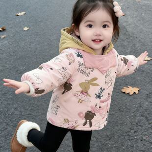 宝宝罩衣纯棉儿童防水防脏护衣女孩外穿洋气反穿衣四季款反穿衣