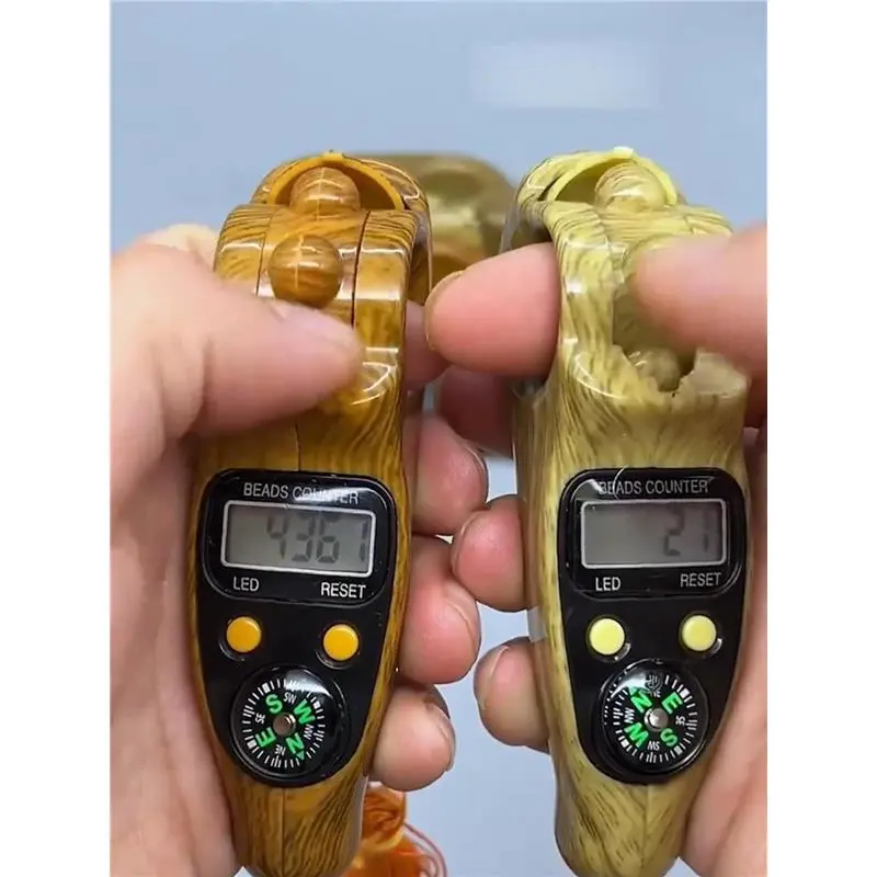 2025新款夜光滚珠计数器LED电子解压减压手动手指拨珠文玩计数器