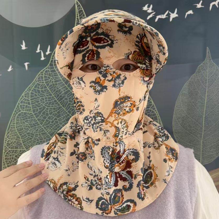 遮阳帽女夏季大帽檐防晒帽新款全包太阳帽子遮全脸护肩颈下地干活