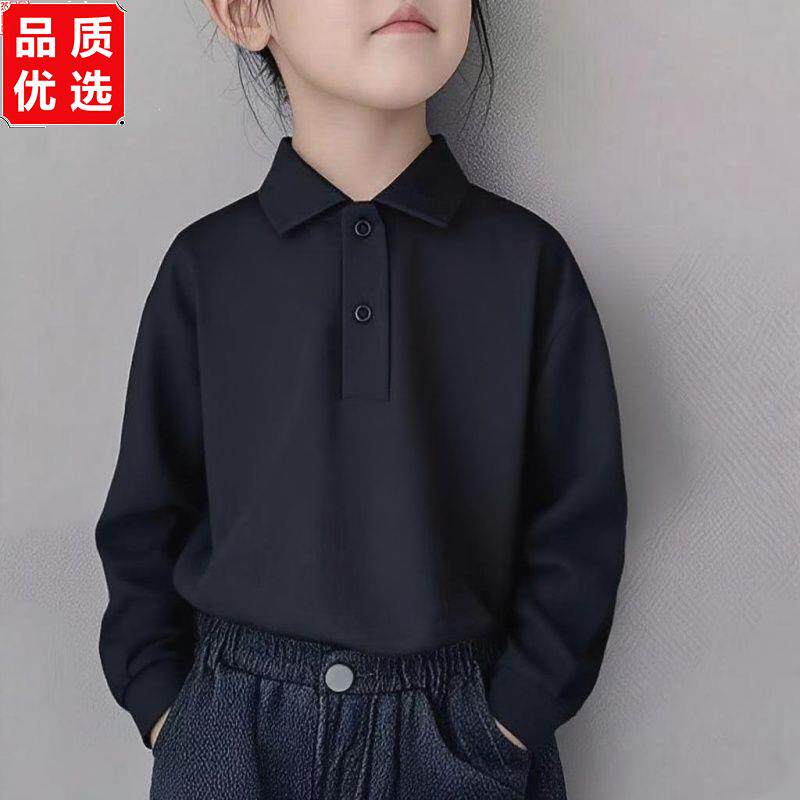 纯棉长袖中小学生短袖男