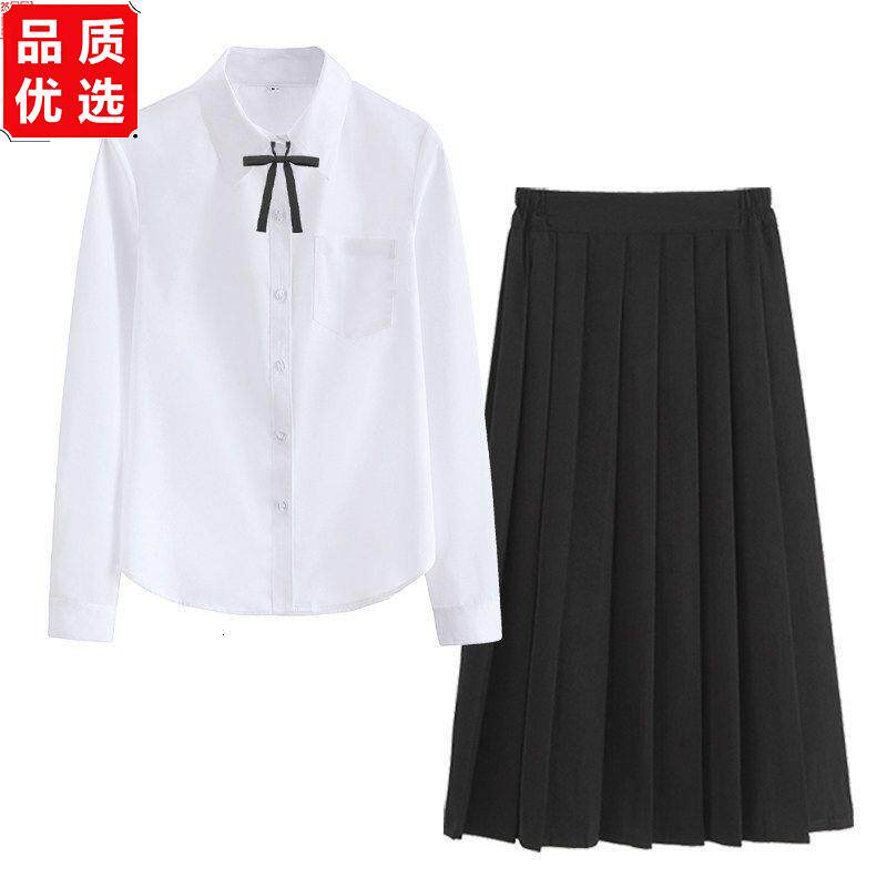 日系学院风jk制服套装白