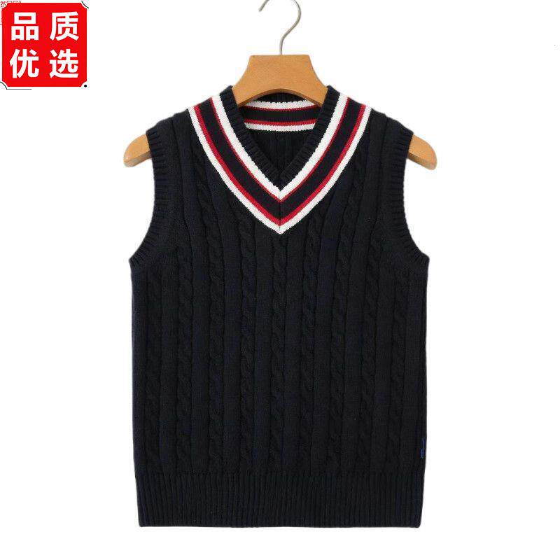 学院风春秋针织毛衣坎肩