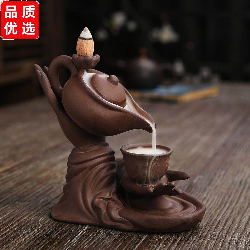 倒流檀香香炉中式紫砂室