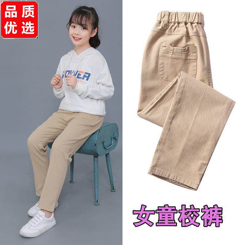 儿童卡其色裤子女童休闲