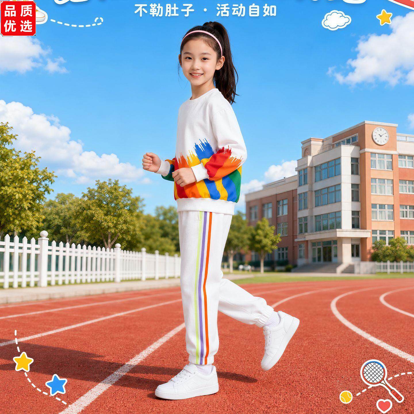 儿童卫衣校服套装学生班