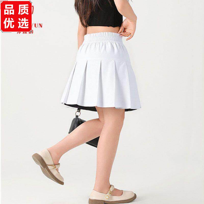 女童短裙校服裙卡其深蓝