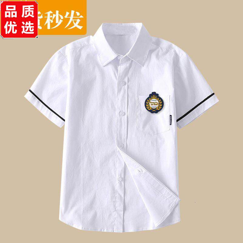 夏季男童薄款短袖衬衫小