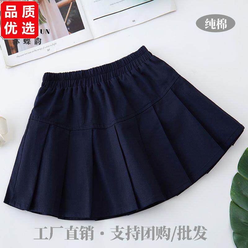 六一女童百褶裙校服裙卡