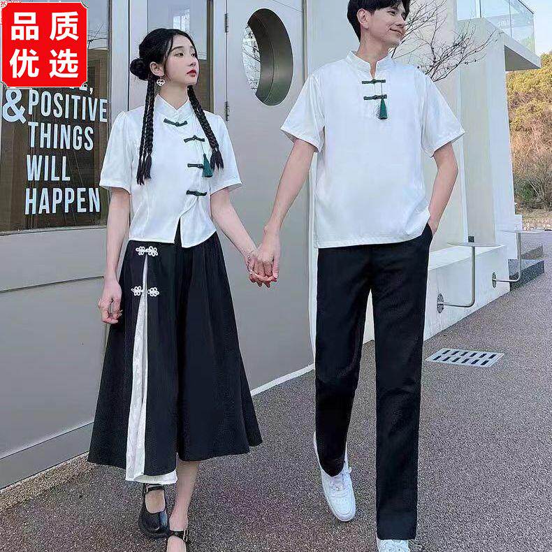 情侣装民国风复古盘扣裙