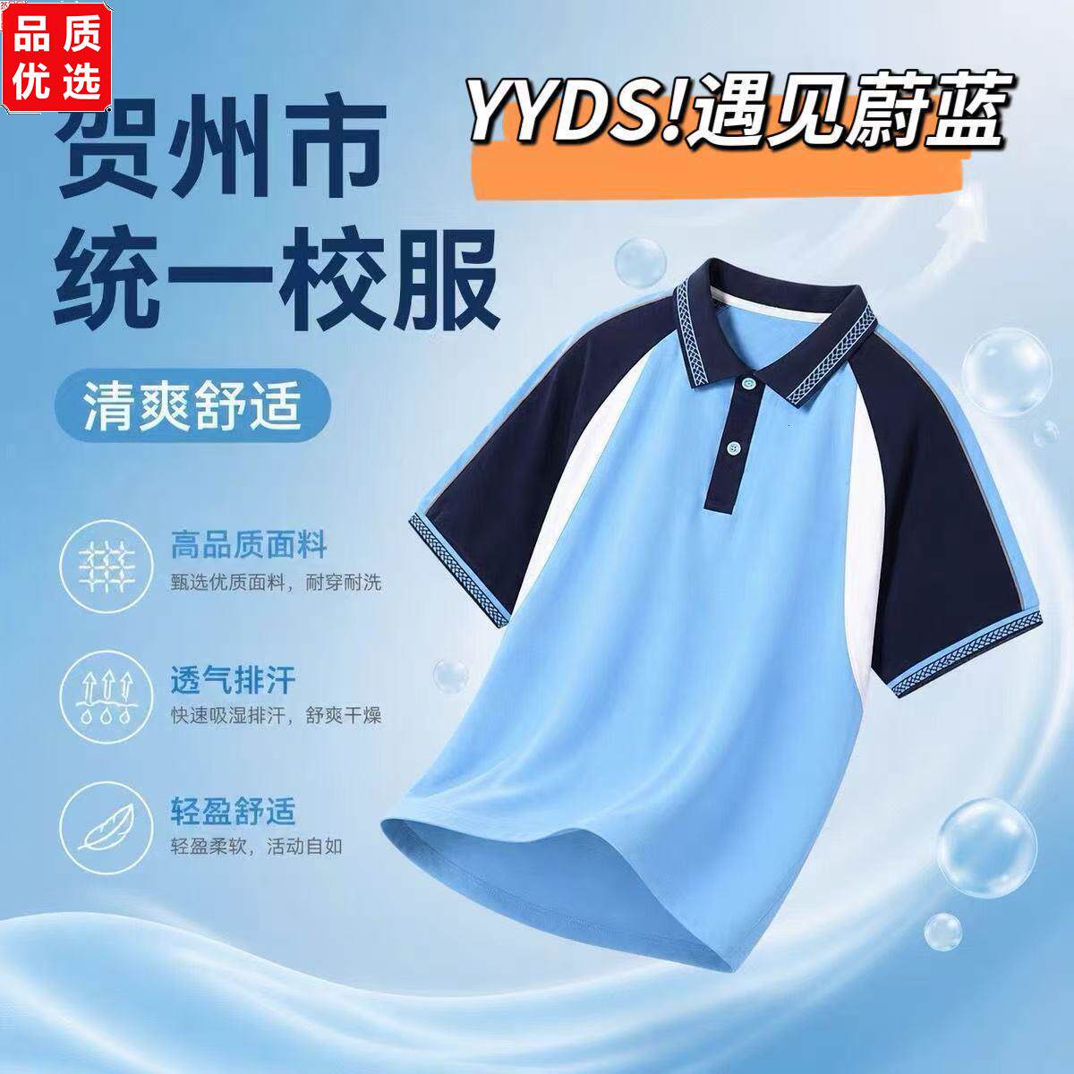 广西贺州市统一校服夏季