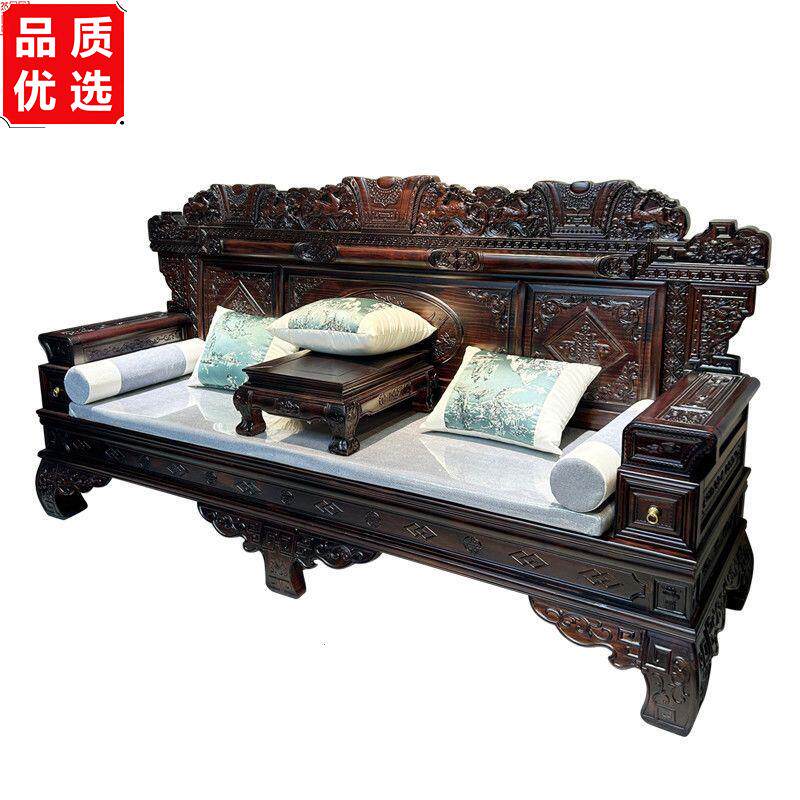 仿古实木沙发客厅组合明