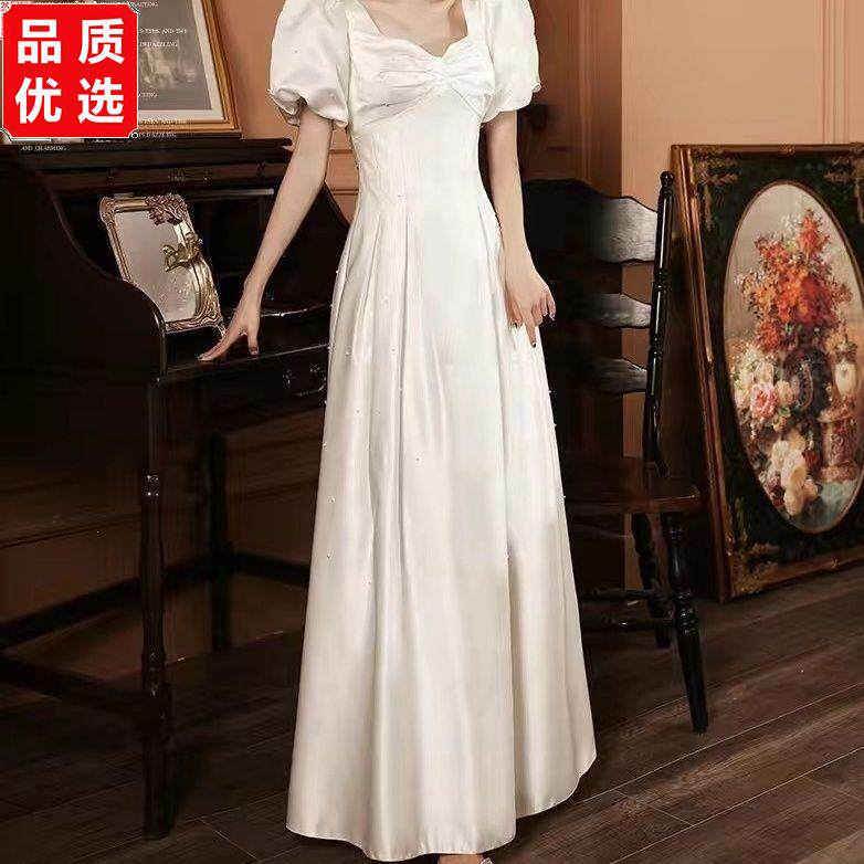 白色婚纱礼服新款生日气