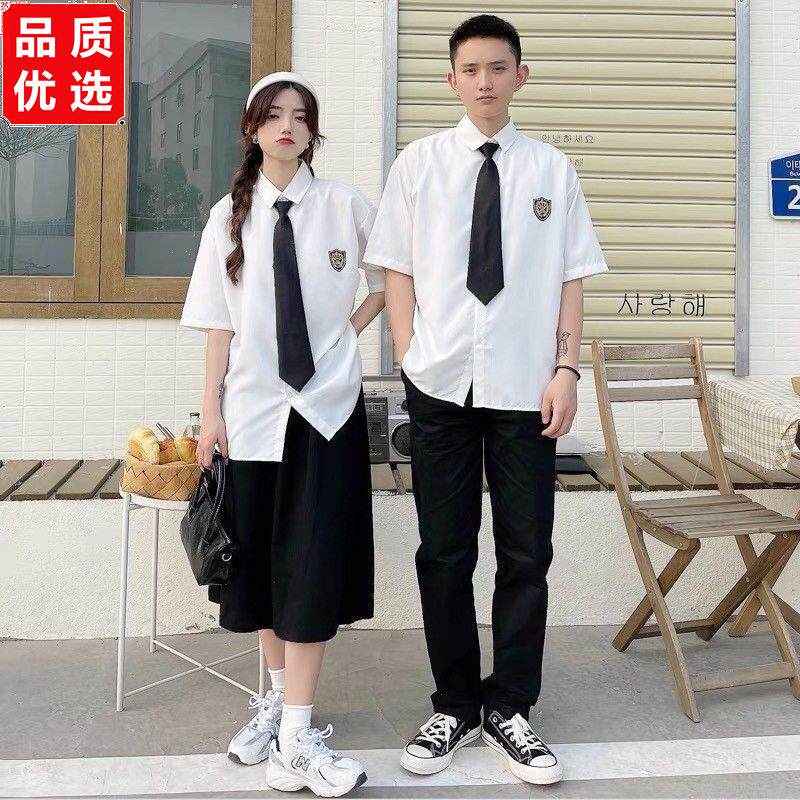 韩版班服夏季套装日系学
