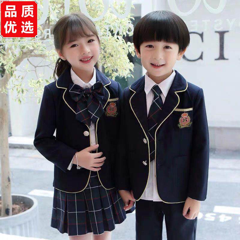 儿童学院风校服套装男女