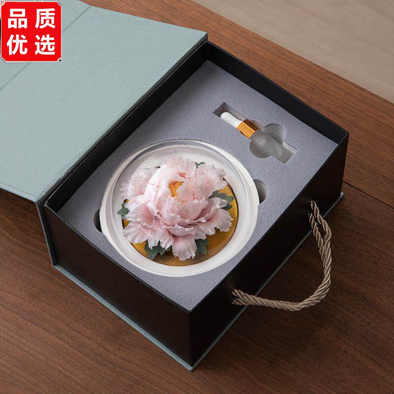 陶瓷手捏花无火香薰花纯