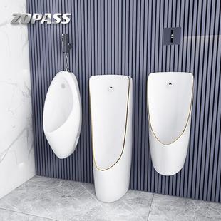 感应小便池 轻奢家用小便斗挂墙式 男士 站便器陶瓷小便器挂式 落地式