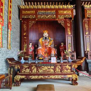 实木神龛寺庙道观妈祖神坛神阁供桌神台菠萝格供奉台佛龛立柜定制