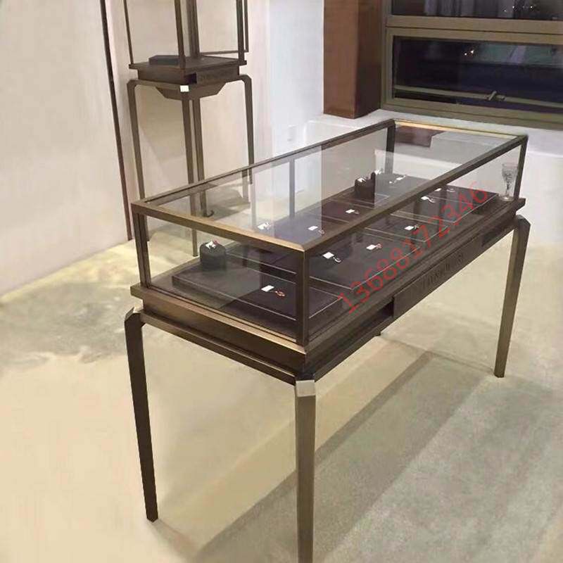珠宝首饰展示柜不锈钢珠宝台黄金首饰钻石玉器手表奢饰品玻璃展柜