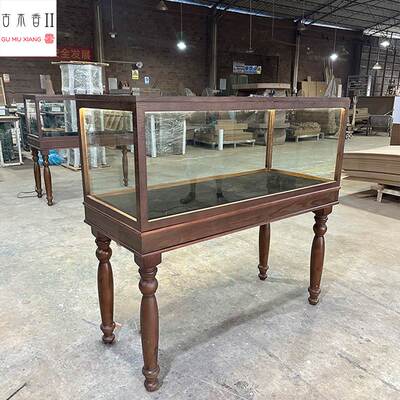 中古玻璃台桌展示柜博物馆古董珠宝首饰店服装中岛展览馆样品定制