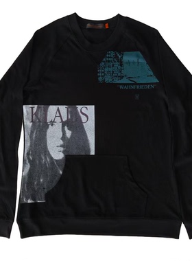 自主 Undercover 06ss T期 乐谱人像印花拼接圆领卫衣