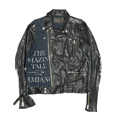 Undercover 06ssT期 archive 朋克机车夹克 牛皮皮衣外套