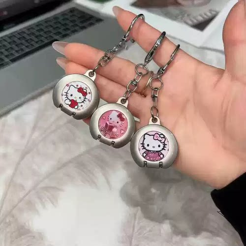 闪粉猫咪折叠指甲刀小挂件迷你