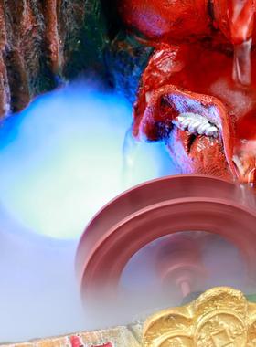 假山招财流水风水轮喷泉生财开 业送礼摆件礼品店铺客厅高山球