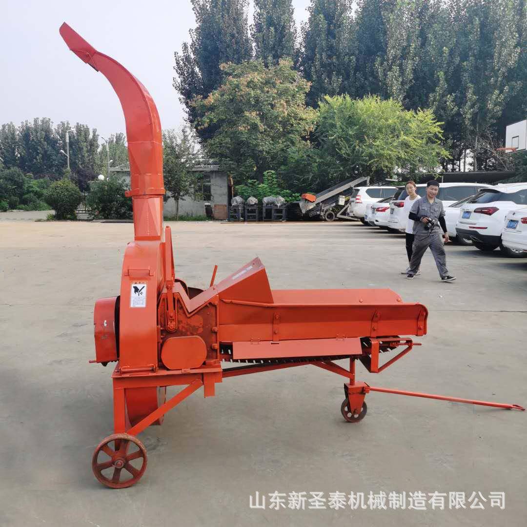 青贮秸秆铡草机高喷效果自动进料秸秆饲料铡草机牛场养殖切断机