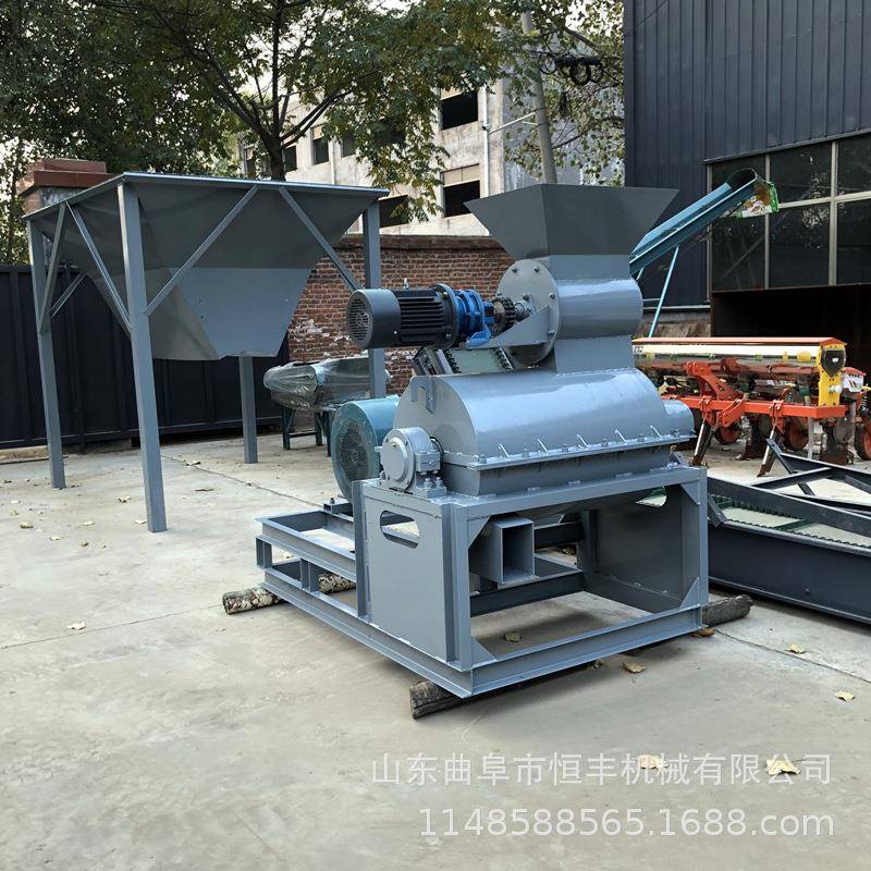 安徽大型铲车上料全自动高湿中药渣发酵酒糟稻壳粉碎机