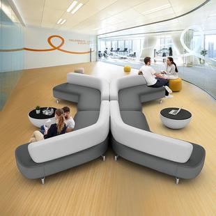 公司办公室图书馆照相馆办公室大厅休息等候区异形休闲接待沙发组