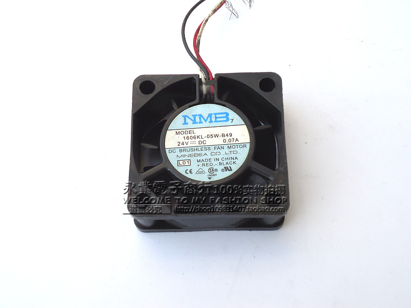 NMB 1606KL-05W-B49 4015 24V 0.07A 4CM 双滚珠 3线 变频器风扇
