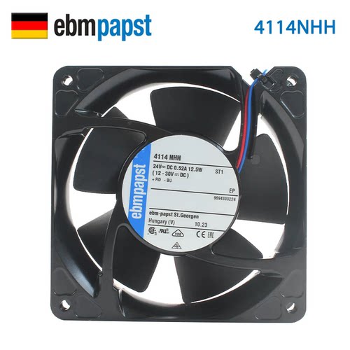 全新德国ebmpapst 4114NHH 4114NHHR DC24V 12.5W 变频器散热风扇